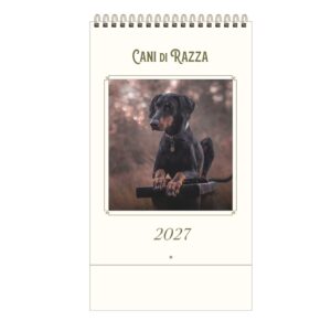 Cani di razza - Calendario Illustrato Anticato cm 15,5x30